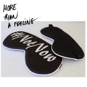 Silk Sleeping Eye Mask Hashtag NotNow Black